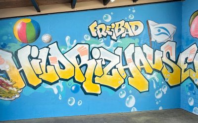 Graffiti im Freibad Hildrizhausen